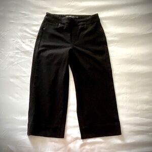 Chico’s Size 1P Pull On Stretch Crop Pants Midnight Black Petite